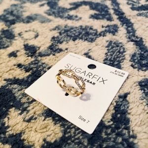 sugarfix by baublebar crystal link chain ring - size 7